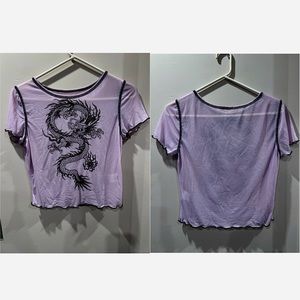 Lavender Purple Sheer Design Shirtv